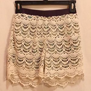 Miss Me crocheted shorts